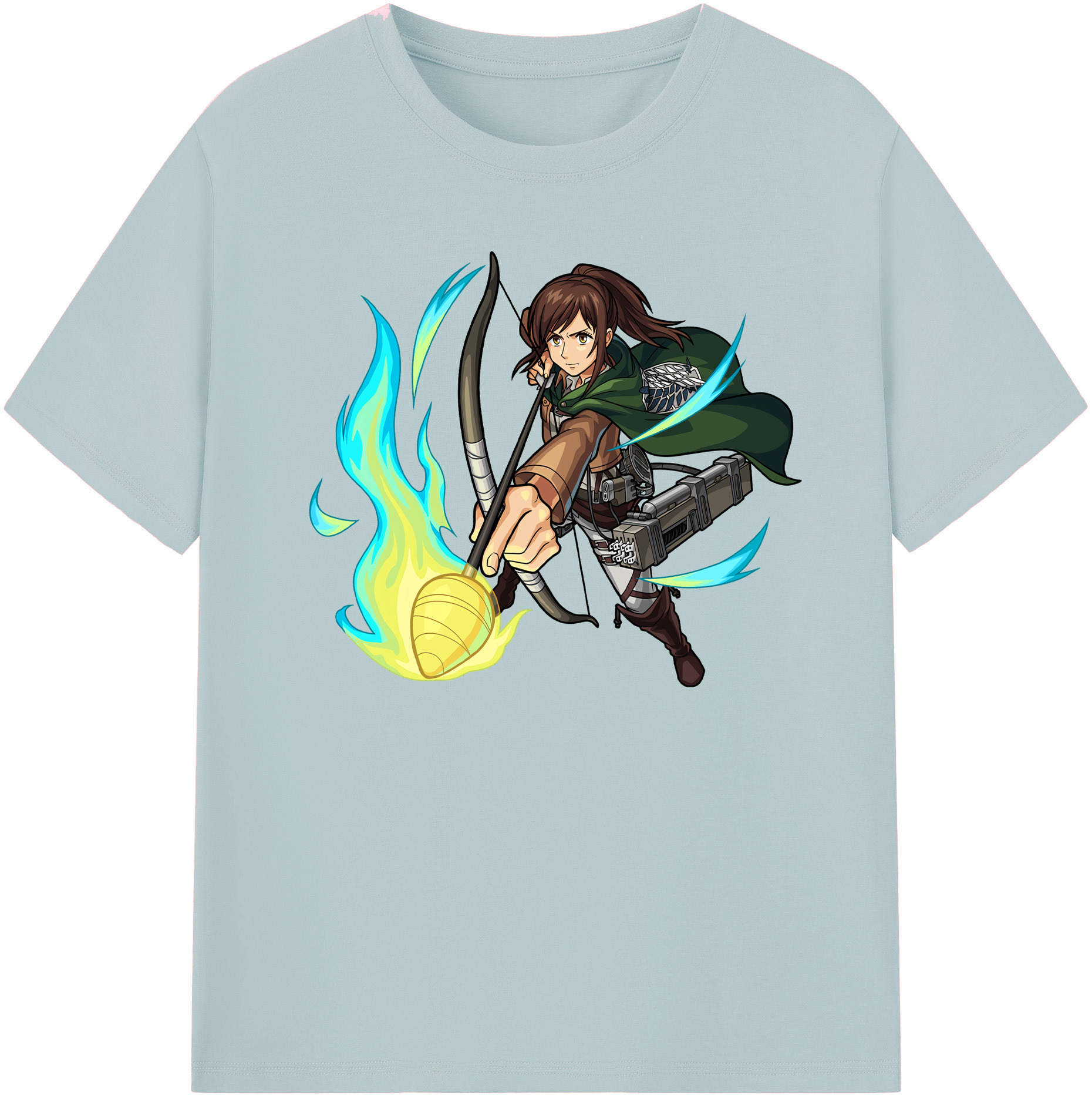 （画像用） 進撃の巨人 サシャ·ブラウス Attack on Titan Sasha Blaus 綿100％半袖Tシャツ（フロントプリント）